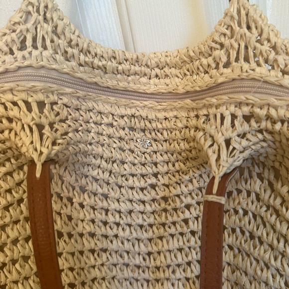 Cappelli Straworld Zippered Straw Tote Bag purchased in Waikiki Beach, Hawaii - Picture 3 of 7